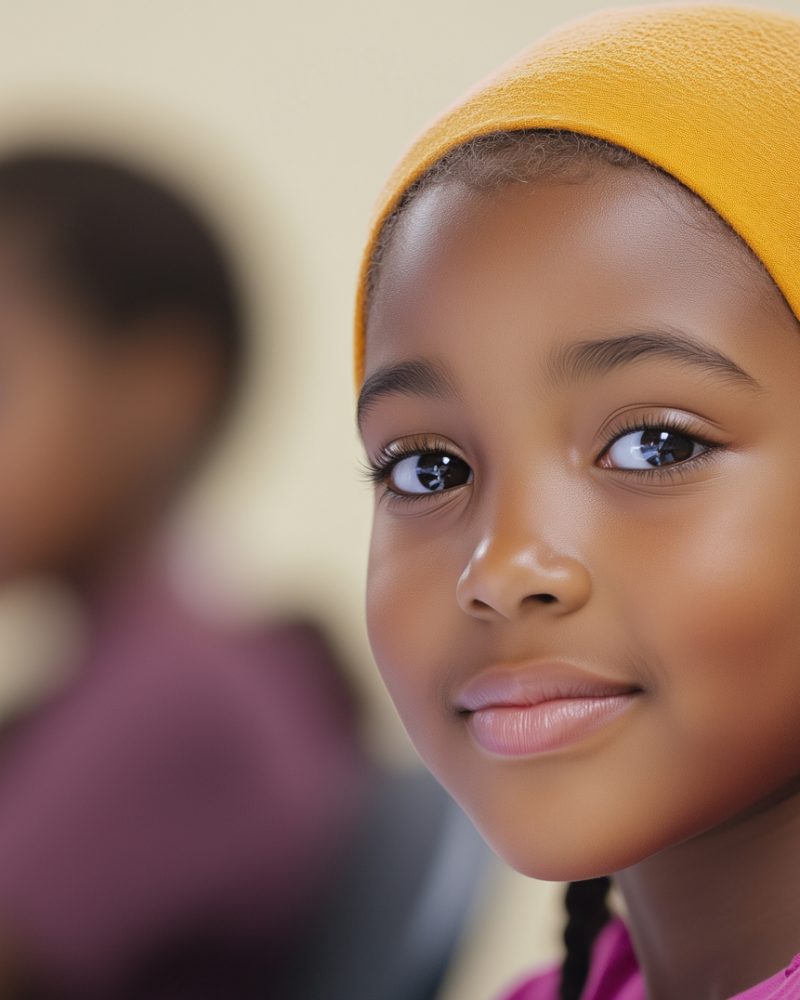 Diverse youth collaborating in learning environment with focus on technology and education